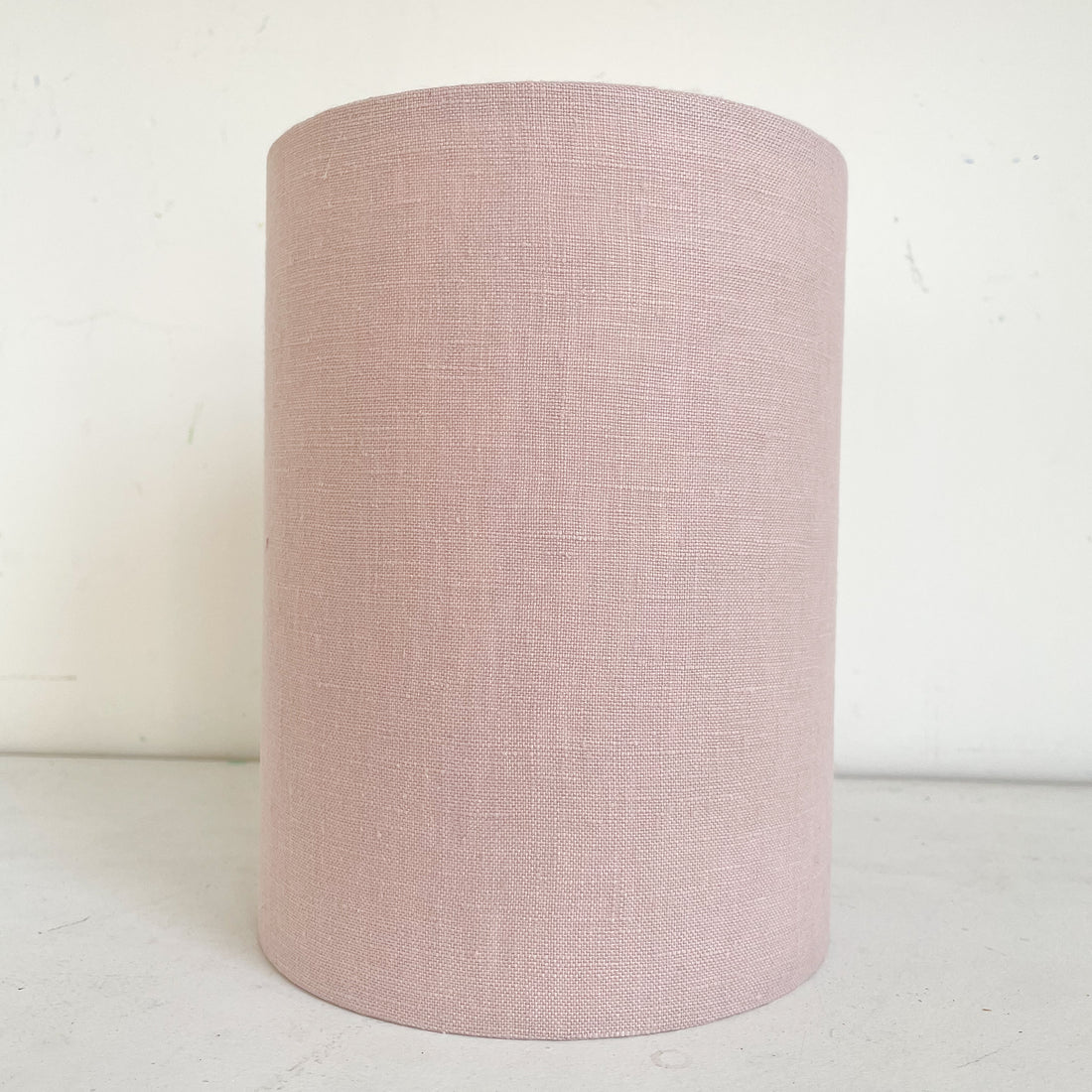 Dusty Pink Plain Linen Drum Lampshade
