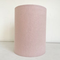 Dusty Pink Plain Linen Drum Lampshade