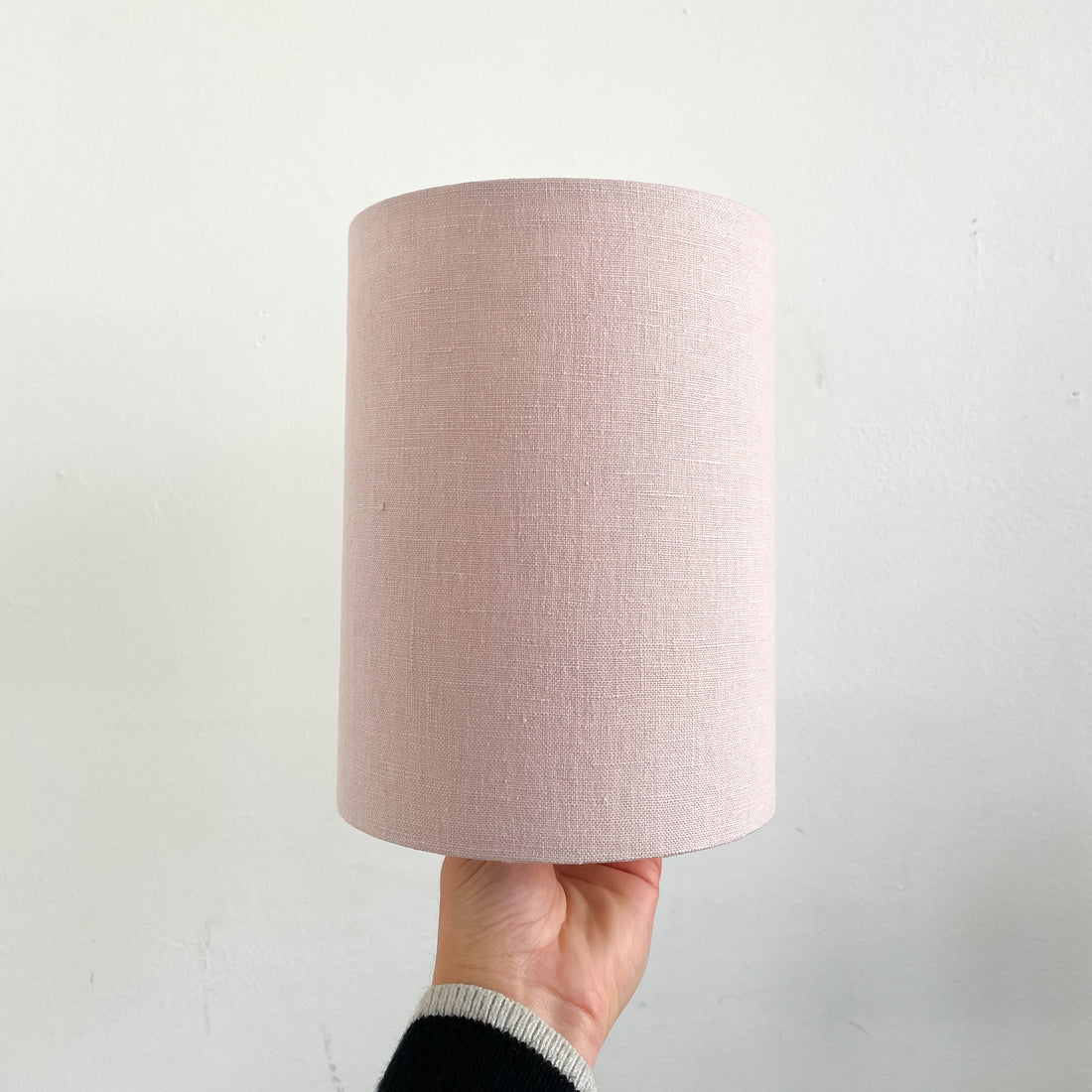 Dusty Pink Plain Linen Drum Lampshade