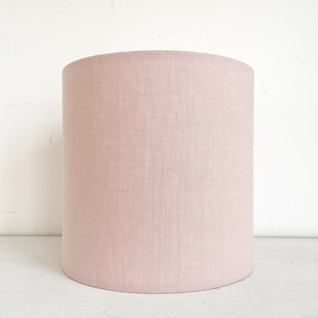 Dusty Pink Plain Linen Drum Lampshade
