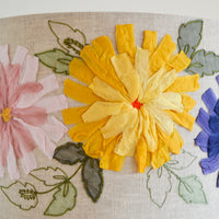 Detail of our Floral embroidered lampshade
