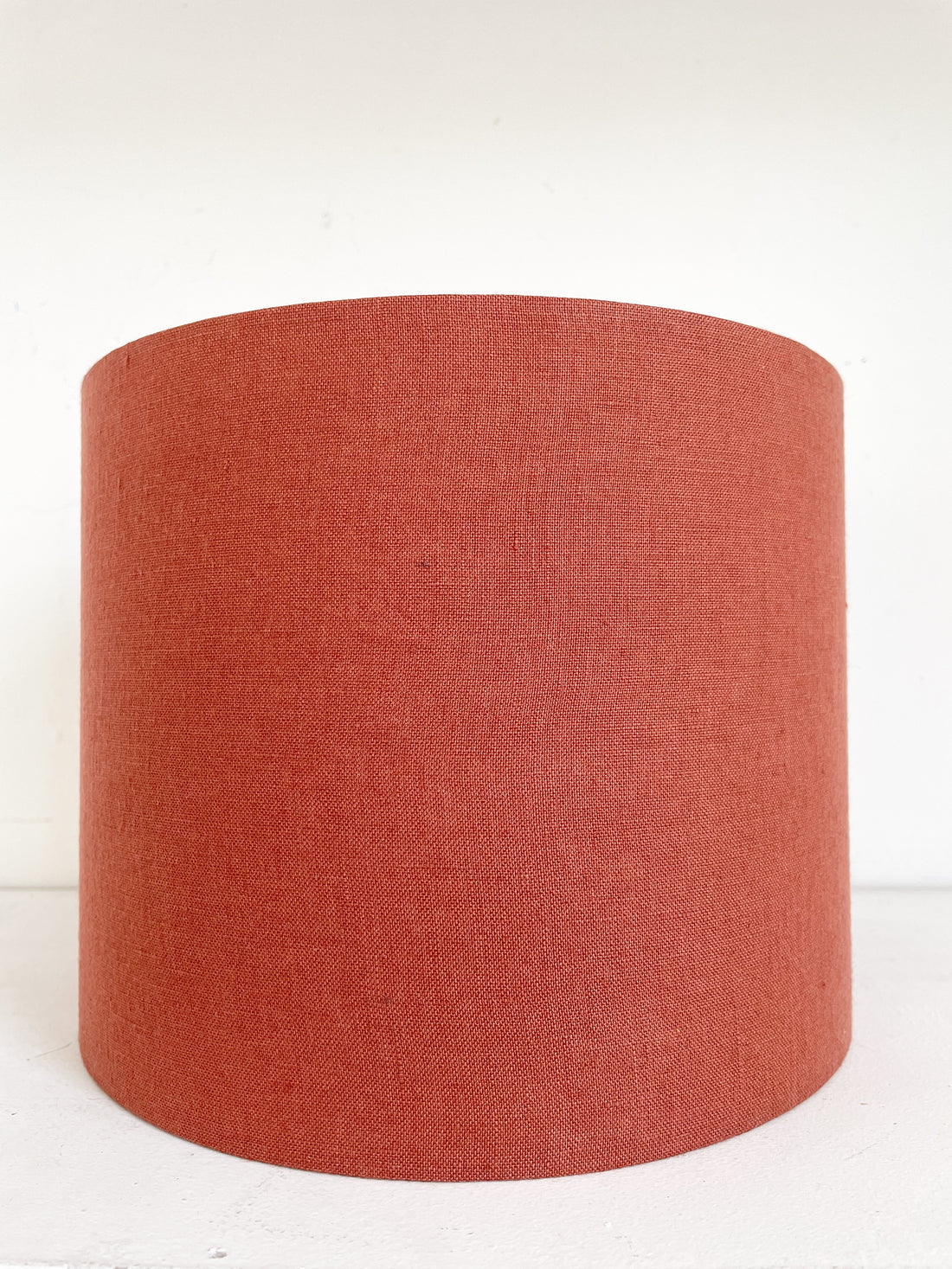 Rust Plain Linen Drum Lampshade