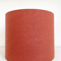 Rust Plain Linen Drum Lampshade