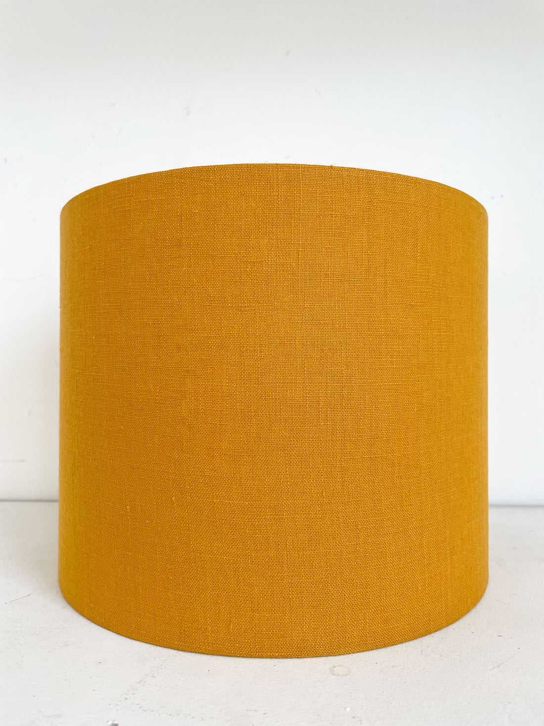 Mustard Linen Drum Ceiling Lampshade
