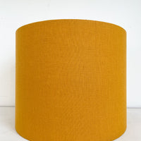 Mustard Linen Drum Ceiling Lampshade