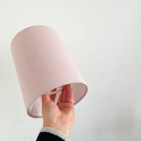Dusty Pink Plain Linen Drum Lampshade