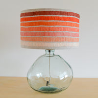 Hand embroidered stripe ombre lampshade
