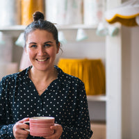Jo from Lume Lighting, the tutor of lampshade making workshops