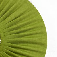 Green & pink linen scallop lampshade