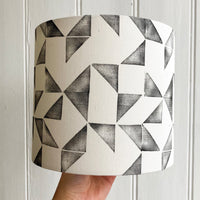 lino printed lampshade made during our workshop starling studio