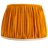 Mustard & Natural Gathered Lampshade