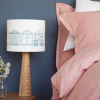 Beach Huts Teal Drum Lampshade