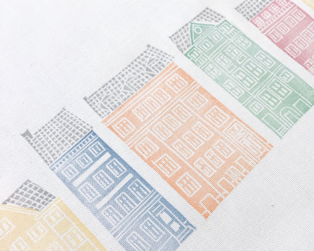 Copenhagen Colourful Buildings Drum Lampshade