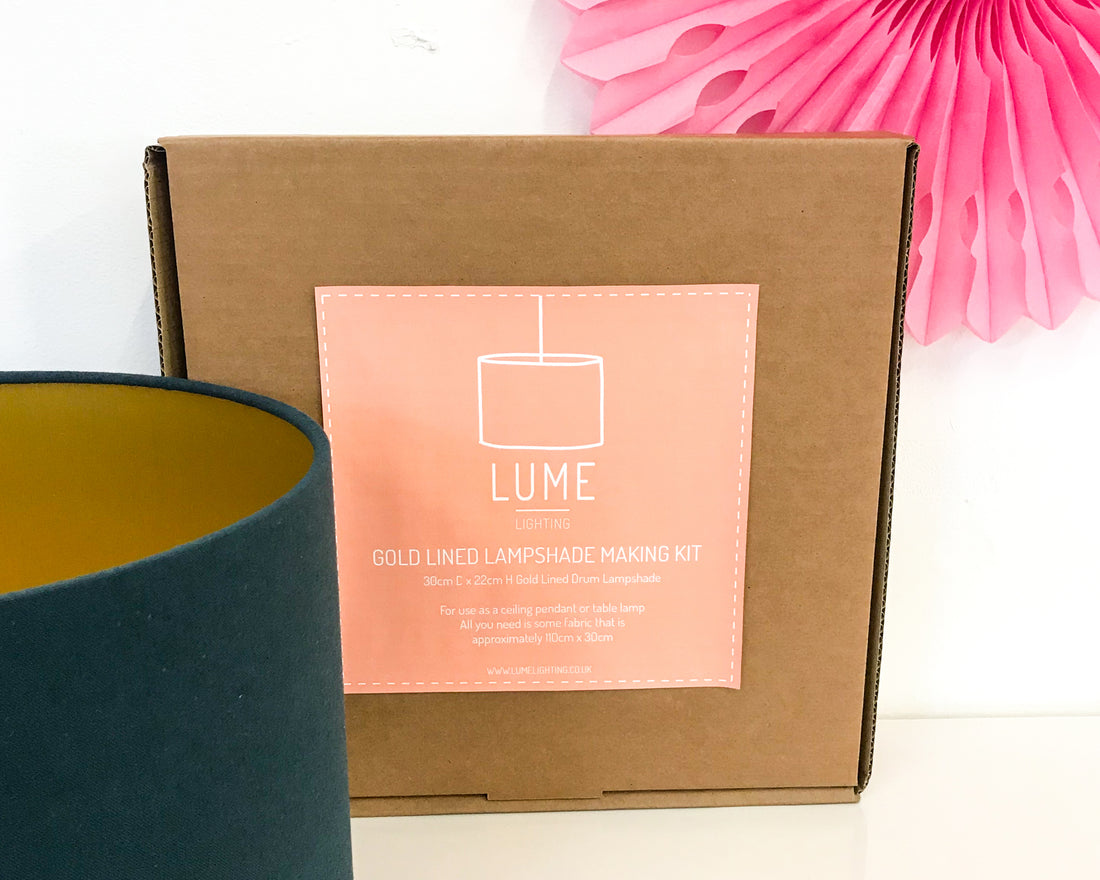 Lampshade Making Kit Gold Lined - large