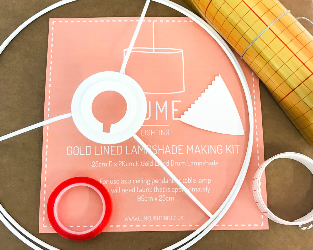 Lampshade Making Kit Gold Lined - medium