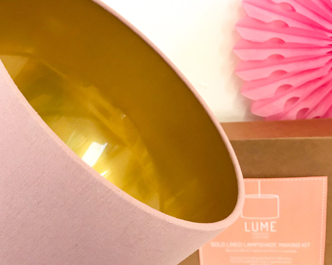 Lampshade Making Kit Gold Lined - medium