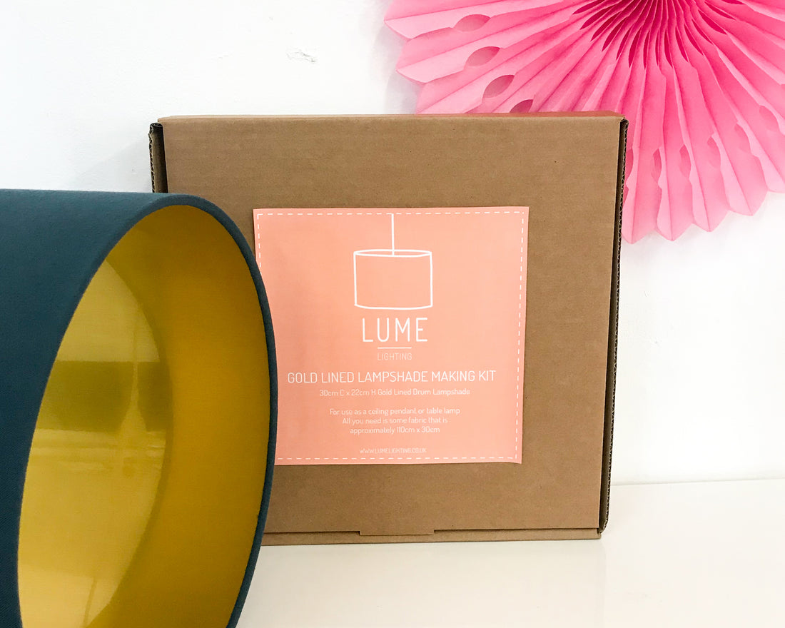 Lampshade Making Kit Gold Lined - large