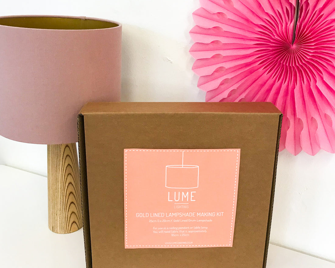Lampshade Making Kit Gold Lined - medium
