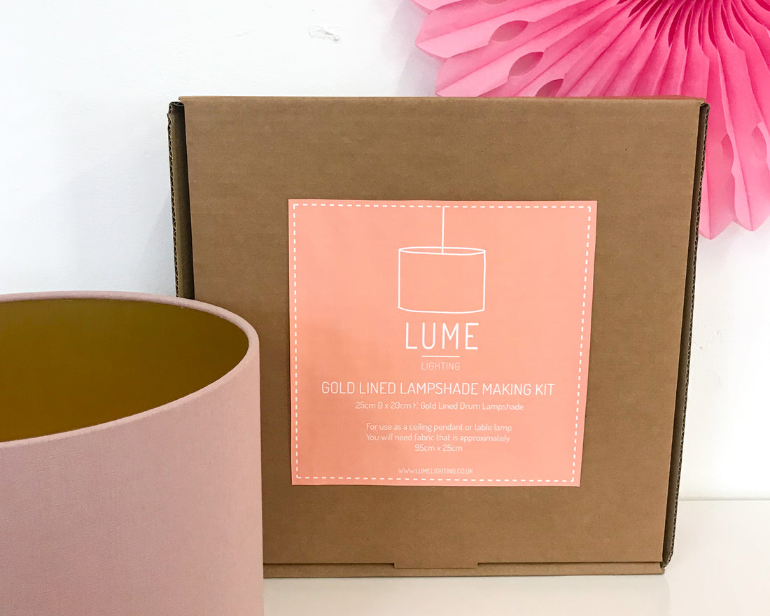 Lampshade Making Kit Gold Lined - medium