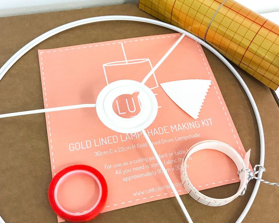 Lampshade Making Kit Gold Lined - large