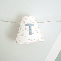 Personalised fairy lights in blue