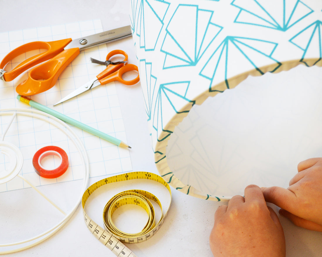 Lampshade Making Kit With Fabric - Medium