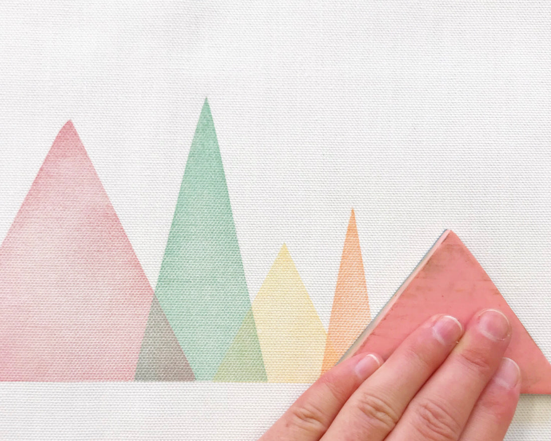 Colourful Mountains Drum Table Lampshade