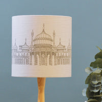 Brighton Pavilion Grey Linen Drum Lampshade
