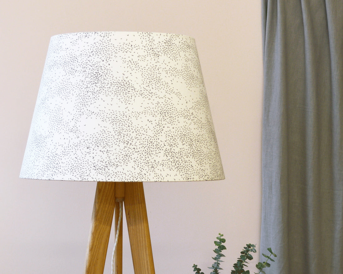 Grey Bird Large Lampshade