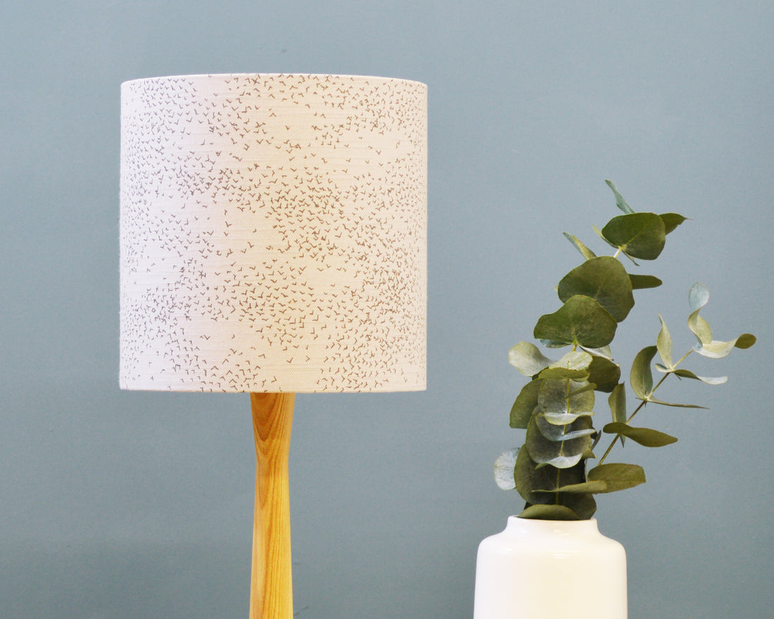 Grey Drum Ceiling Lampshade
