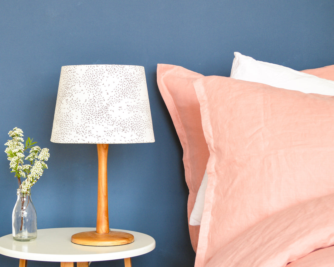Starlings Grey Bird Tapered Lampshade