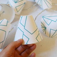 Turquoise Geometric Sunbeam Fairy Lights