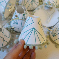 Turquoise Geometric Sunbeam Fairy Lights