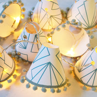 Turquoise Geometric Sunbeam Fairy Lights