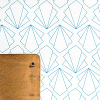 Turquoise Sunbeam Geometric Wallpaper