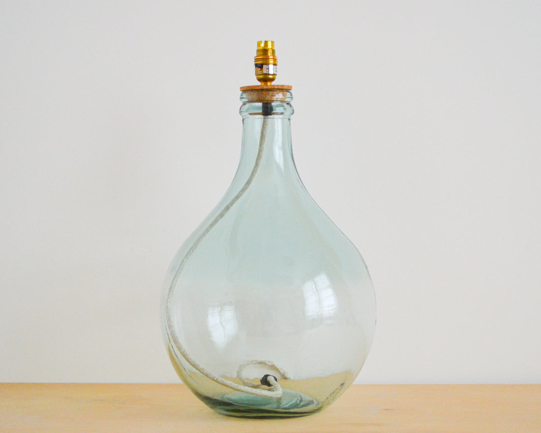 Tall Recycled Glass Lamp Base