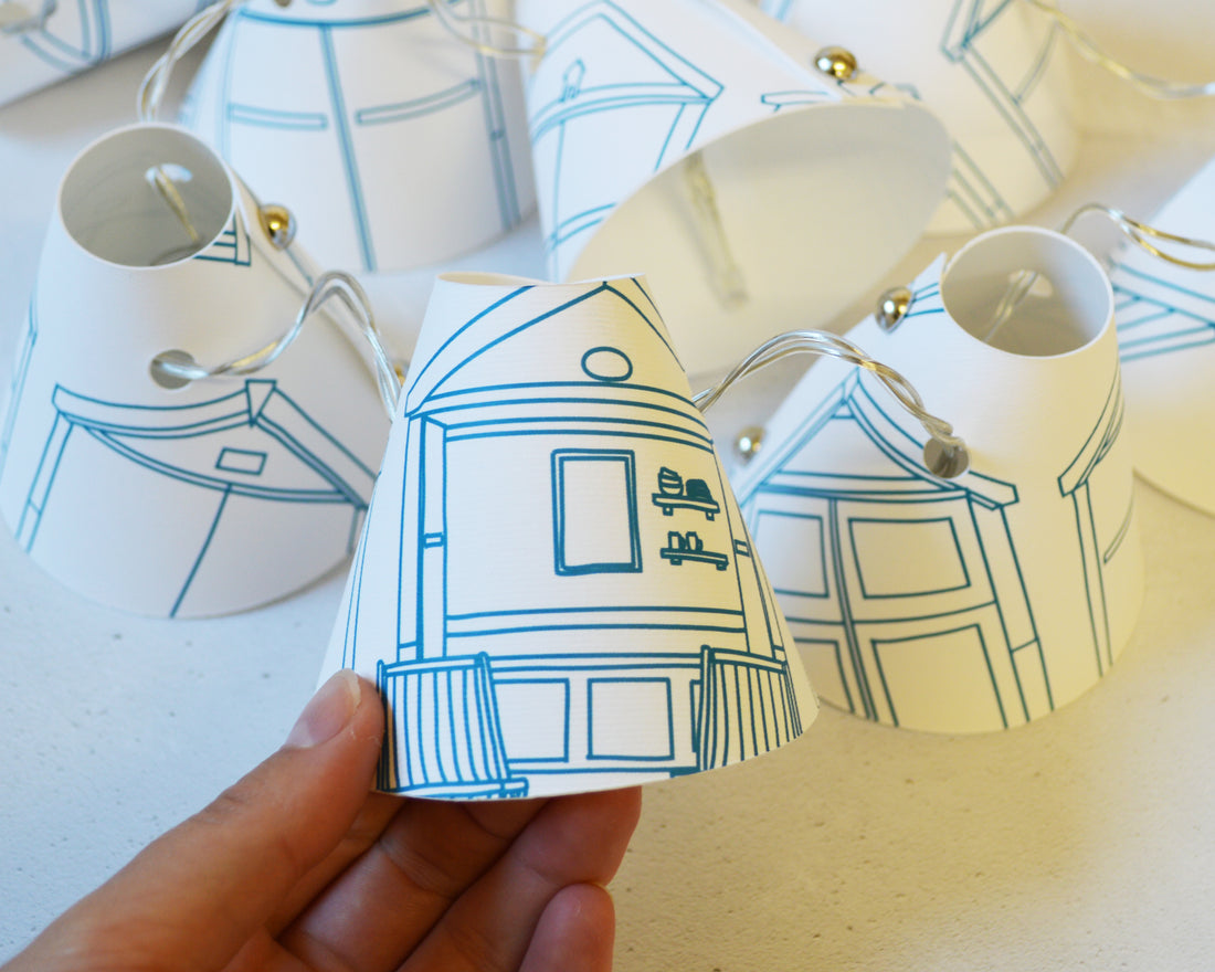 Beach Hut Teal Fairy Lights