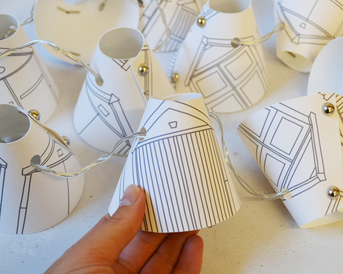 Beach Hut Grey Fairy Lights