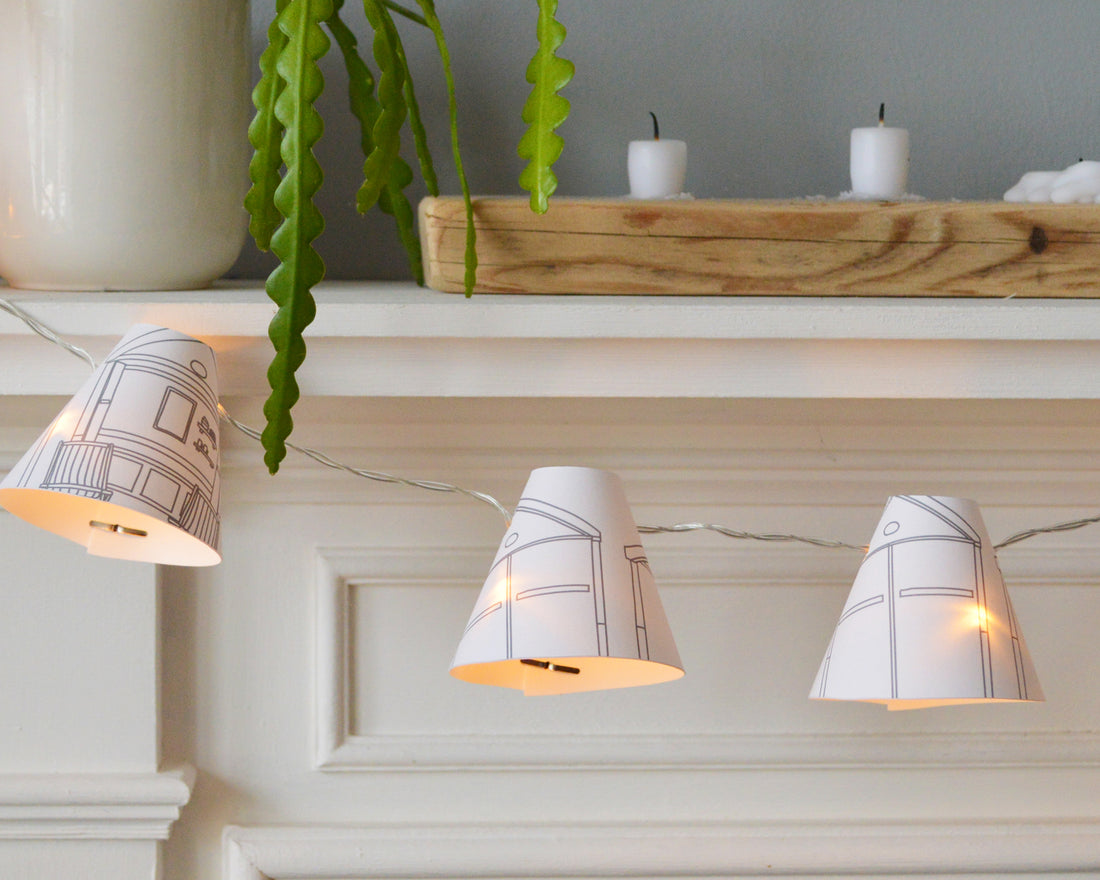 Beach Hut Grey Fairy Lights