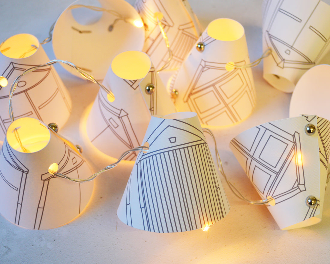 Beach Hut Grey Fairy Lights