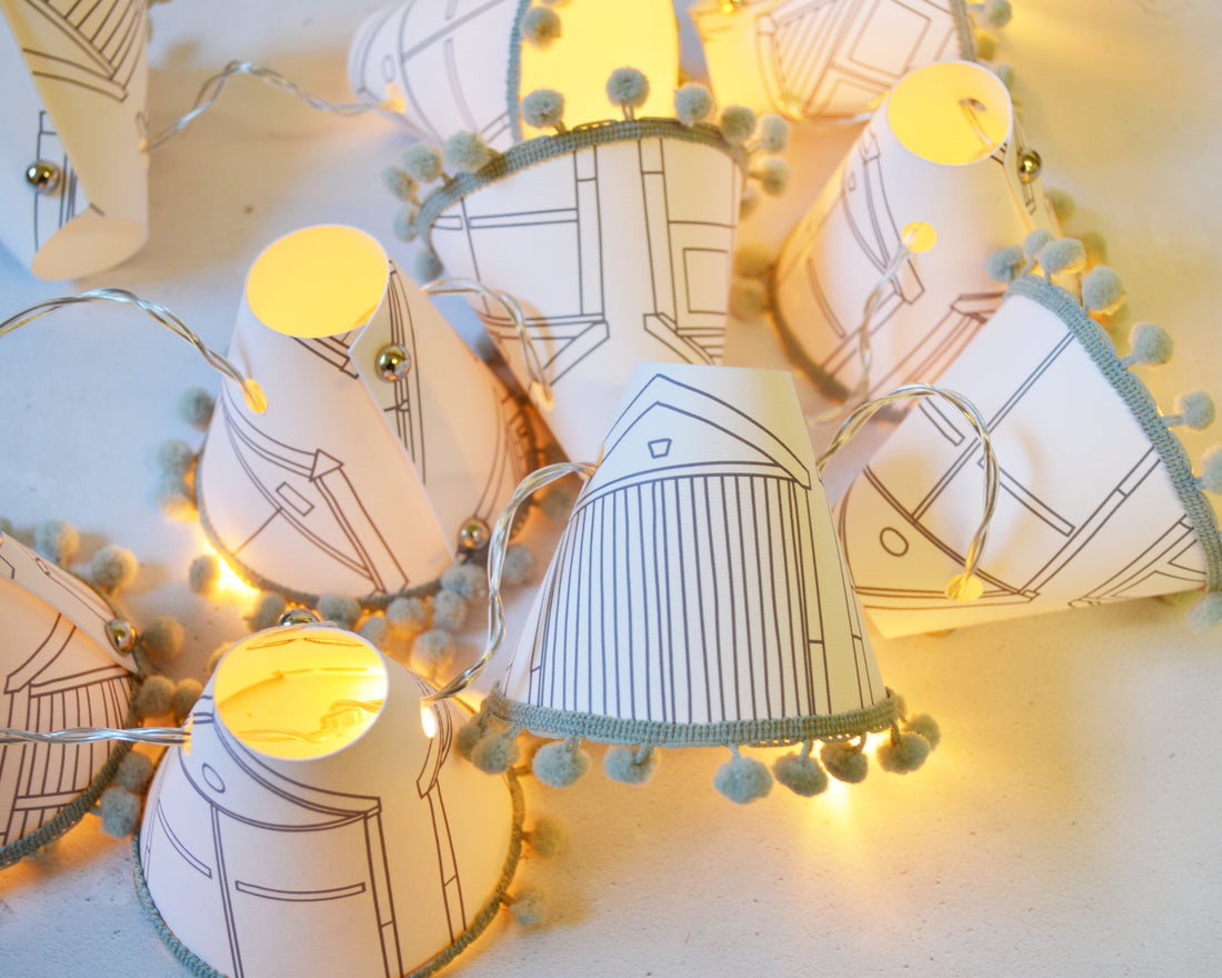 Beach Hut Grey Fairy Lights