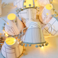 Beach Hut Grey Fairy Lights