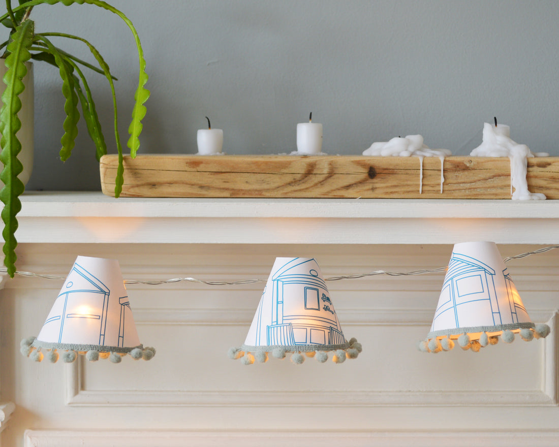 Beach Hut Teal Fairy Lights