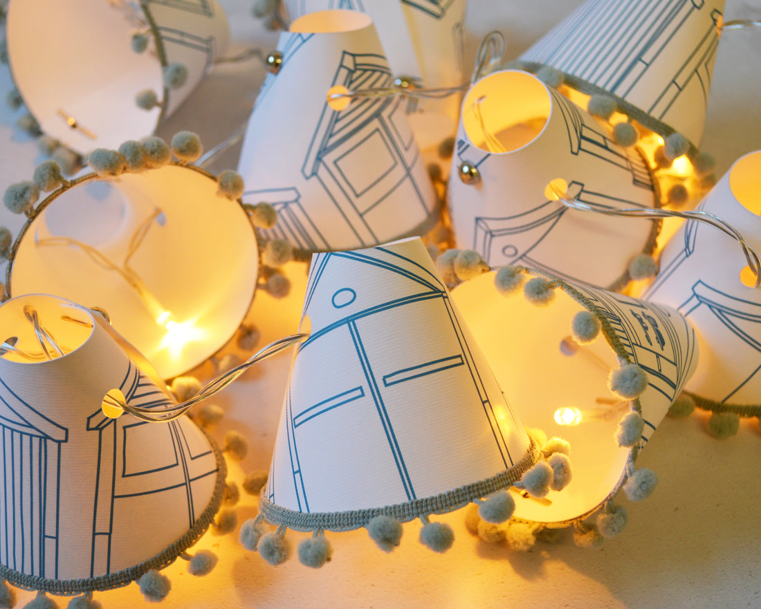 Beach Hut Teal Fairy Lights
