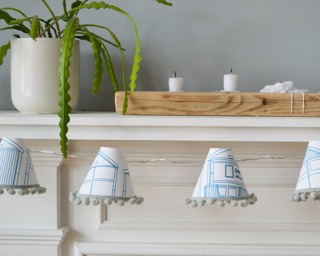 Beach Hut Teal Fairy Lights
