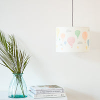 Hot Air Balloon and Clouds Drum Lampshade