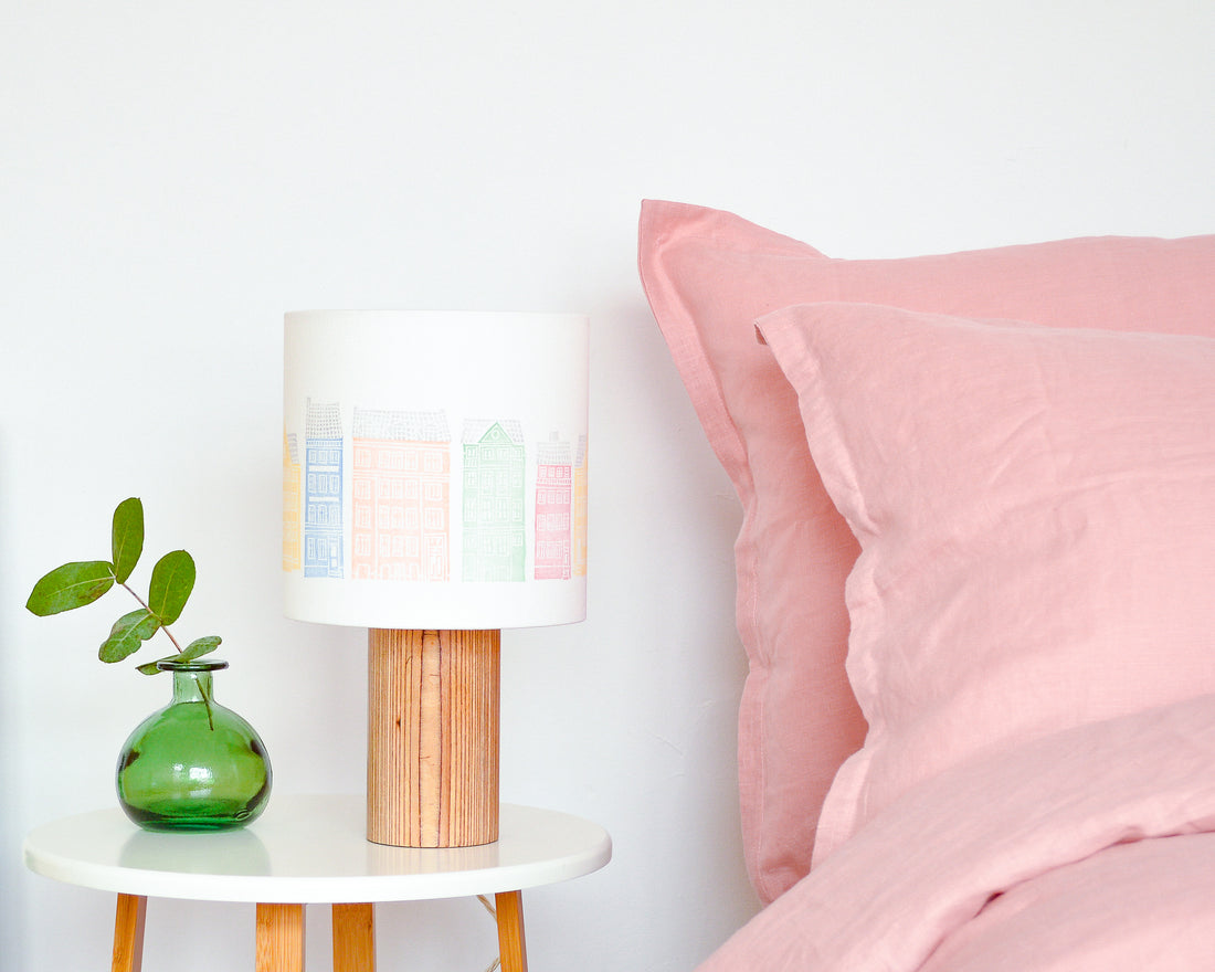 Copenhagen Colourful Buildings Drum Lampshade