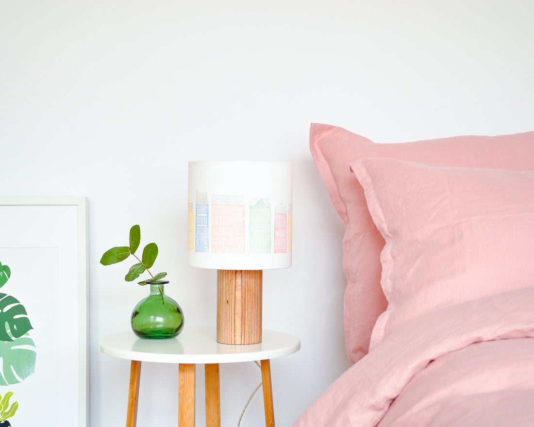 Copenhagen Colourful Buildings Drum Lampshade