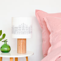 Art Deco Buildings Drum Lampshade