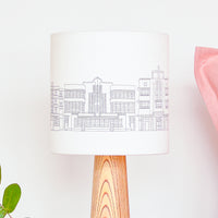 Art Deco Buildings Drum Lampshade